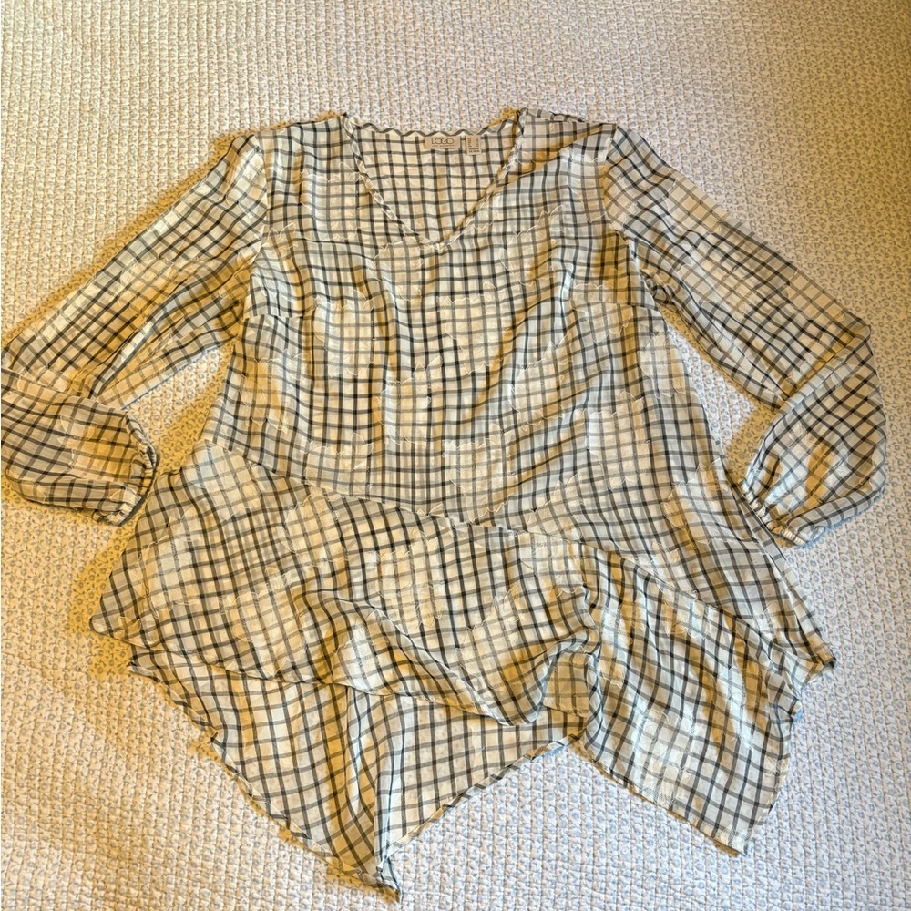 Logo by Lori Goldstein Sheer Top